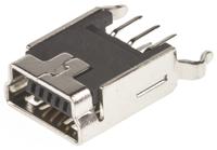 651005136421 Wurth Elektronik Straight, Through Hole, Socket Type B USB Connector