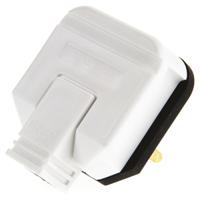 hdpt13w-01 Masterplug UK Mains Plug, 13A White, Cable Mount Thermoplastic, 250 V