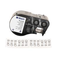 m4-141-499 Brady B-499 on Black on White Label, 25.40 mm Width