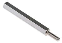 221-184 RS PRO Standoff, M3 x M3 Thread, 40mm Body, Brass, Male/Female, 10mm Stud