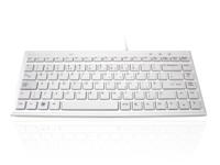 kybac395-usbwht Ceratech KYBAC395-USBWHT Wired USB Compact Keyboard, QWERTY (UK), White