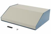 1456pk4whbu Hammond 1456 Series Blue Aluminium Aluminium Case, IP31, Flanged, Beige Lid, 259 x 356 x 102mm
