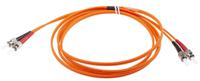535-7402 RS PRO ST to ST Duplex Multi Mode OM1 Fibre Optic Cable, 62.5/125μm, Orange, 3m