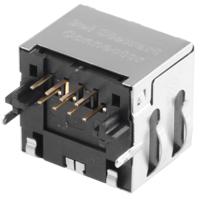ss-60300-010 Bel-Stewart SS-60300 Series Female RJ45 Connector, PCB Mount Right Angle