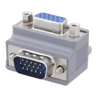 dg90h15mf1 L-Com DG9 15 Way Right Angle Screw D-sub Connector Plug, with Jack Screw