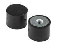 2015de06-60 FIBET Cylindrical M6 Anti Vibration Mount, Female Buffer Foot with 39.9kg Compression Load