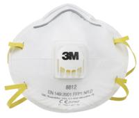 3m-8812 3M 8000 Series Disposable Face Mask for General Purpose Protection, FFP1, Valved, Moulded 10 per Package