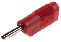 930435101 Hirschmann Test & Measurement Red Male Banana Plug, 4 mm Connector, Screw Termination, 30A, 60V dc, Nickel Plating