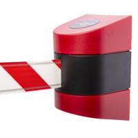 899-21-nv-d3 Tensator Red & White Retractable Barrier, 8m, Red, White Tape