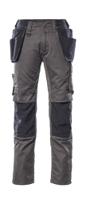 17631-442-180990c48 Mascot Workwear Kassel Unisex's Black, Grey 35% Cotton, 65% Polyester, Size 35 in Waist Size 35.5 in W 35in L