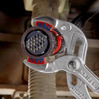 81-13-250 Knipex Pipe Wrench, 250 mm Overall, Angled Tip