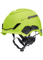 10194788 MSA Safety V-Gard H1 Black, Green Safety Helmet with Chin Strap, AdjustableVentilated