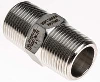 826-7056 RS PRO Stainless Steel Pipe Fitting, Straight Hexagon Nipple Joint, Male R 3/4in x Male R 3/4in