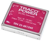 ten-25-4812wi TRACOPOWER TEN 25WI DC-DC Converter, 12V dc/ 2.5A Output, 18 → 75 V dc Input, 25W, Through Hole, +85°C Max Temp