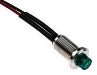 oxlclh63p24acfl30gn Oxley Green Panel Mount Indicator, 24V ac, 6.4mm Mounting Hole Size, Lead Wires Termination, IP66
