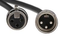 742-4517 RS PRO Female 3 Pin XLR to Male 3 Pin XLR  Cable, Black, 10m