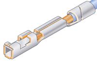 47750-000lf Amphenol Communications Solutions Mini-PV Series Female Crimp Terminal, 26AWG Min, 22AWG Max