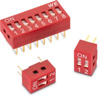 418117170902 Wurth Elektronik 1 Way Through Hole DIP Switch SPST, Flat Actuator