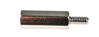 806-6720 RS PRO Standoff, M4 x M4 Thread, 20mm Body, Brass, Male/Female, 8mm Stud