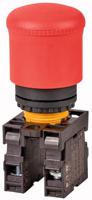 190929-m22-pv-k02 Eaton M22 Series Pull Release Emergency Stop Push Button, Panel Mount, 22mm Cutout, 2NC, IP66, IP69