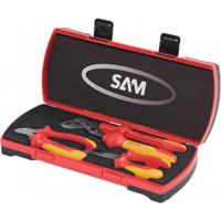 237-j3ti SAM 3-Piece Insulated Plier Set, Straight Tip, VDE/1000V, 36 cm Overall