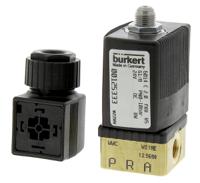 125333 Burkert Solenoid Valve , 3 Port, NC, 24 V dc 3.18 mm, 3.18 mm