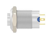 av1210e112r04 TE Connectivity AV12 Series Illuminated Push Button Switch, Momentary, Threaded, 9mm Cutout, SPST, White LED, 12V, IP67