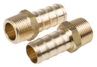 0123-19-27 Legris Brass Pipe Fitting, Straight Threaded Tailpiece Adapter, Male R 3/4in to Male 19mm