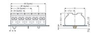 862-504 WAGO 862 Series Terminal Strip, 4-Way, 32A, 20 → 12 AWG, Wire, Push-In Cage Clamp Termination