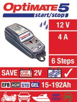 tm232 TecMate Optimate 5 Battery Charger For Lead Acid 12 V 12V 4A with UK plug