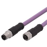 e11595 ifm electronic Male 1 way M12 to Female 1 way M12 Actuator/Sensor Cable, 10 m