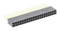 m20-6152005 HARWIN Straight Through Hole Mount PCB Socket, 40-Contact, 2-Row, 2.54mm Pitch, Press-In Termination