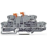 2002-2952 WAGO  TOPJOB S Series Grey, 2.5mm², 2-Level, Push In Termination, ATEX, CSA, IECEx