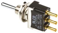 fth0904 TE Connectivity Toggle Switch, Panel Mount, On-Off-(On), SPDT, Solder Terminal, 125V ac