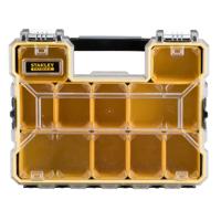 1-97-518 Stanley 10 Cell Black, Yellow Metal, PC, Adjustable Compartment Box, 330mm x 432mm x 109mm