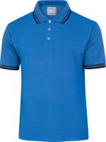 agrabltm Delta Plus Blue Cotton Polo Shirt, UK- 38, EUR- 48
