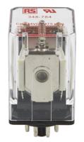 348-784 RS PRO Plug In Power Relay, 24V dc Coil, 10A Switching Current, DPDT