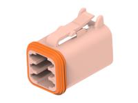 dt06-6s-tn09 TE Connectivity, DT06-6S Automotive Connector Socket Brown Cable 6 Way, Cable Termination DT06-6S-TN09