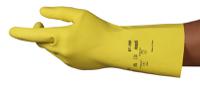 87190070bp Ansell AlphaTec 87-190 Yellow Natural Rubber Work Gloves, Size 7, Natural Rubber Coating