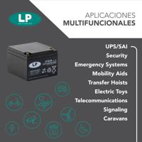 nsa-lp12-26-t12vds Landport Batteries 12V T12 Lead Acid Battery, 26Ah