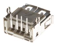 87520-0010blf Amphenol Communications Solutions Right Angle, Through Hole, Socket- Single Port Type A 2.0 USB Connector