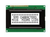 mc41605a6w-fptlw-v2 Midas MC41605A6W-FPTLW-V2 A Alphanumeric LCD Display White, 4 Rows by 16 Characters, Transflective