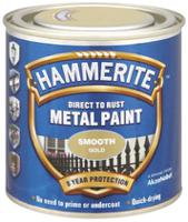 5092830 Hammerite Metal Paint in Smooth Gold 750ml