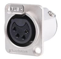 ac4fdz Amphenol Industrial Panel Mount XLR Connector, Female, 4 Way, Silver Plating