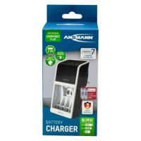 1001-0094-44-01520 Ansmann  Battery Charger For NiMH 9V, AA, AAA 4 Cell with UK plug, Batteries Included