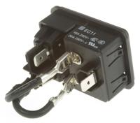 ec110021201 Schurter C20 Snap-In IEC Connector Male, 16/20A, 250 V