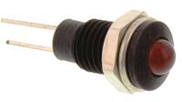 dx1119rd Bulgin Red Panel Mount Indicator, 2V, 6.1mm Mounting Hole Size, Lead Wires Termination