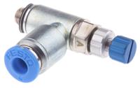 grla-m5-qs-4-rs-d Festo GRLA Series Tube Exhaust Valve, 4mm Tube Inlet Port x M5 Male Outlet Port x 4mm Tube Outlet Port, 197577