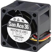 9gv3612p3g03 Sanyo Denki 9GV Series Axial Fan, 12 V dc, DC Operation, 23.9m³/h, 9W, 340mA Max, 36 x 36 x 28mm