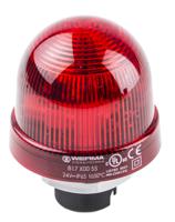 81710055 Werma EM 817 Series Red Flashing Beacon, 24 V dc, Panel Mount, Xenon Bulb, IP65